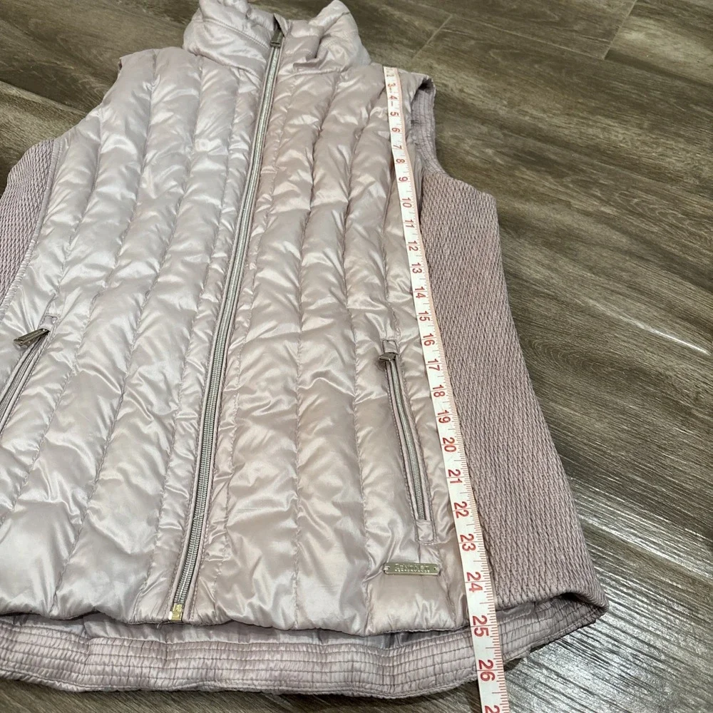 Calvin Klein Performance Down Vest Women's‎ Sz L Mauve Pink Quilted